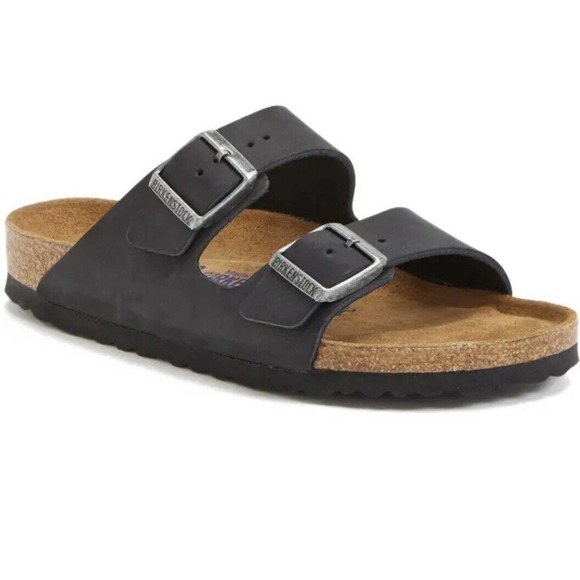BIRKENSTOCK Women’s Arizona Soft Footbed Sandal Black , SZ - 7-7.5 US / 38 EU